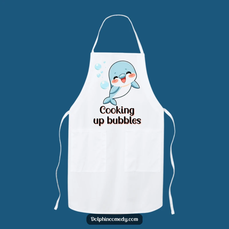 Funny Dolphin Bubble Apron - Cook with a Smile!