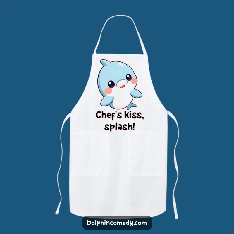 Funny Dolphin Bobbing Head Apron - Chef's Hilarious Kitchen Companion