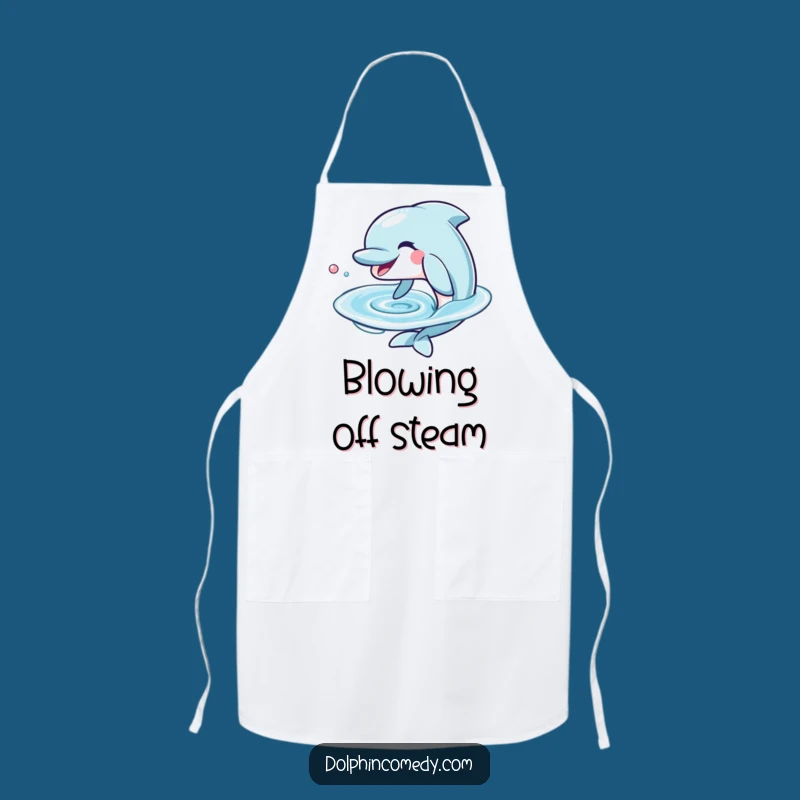 Funny Dolphin Water Ring Apron - Playful Grin Chef Apron, Humorous Gift