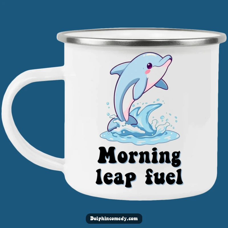 Funny Dolphin Breach Camping Mug - Adventure Joy Funny Gift