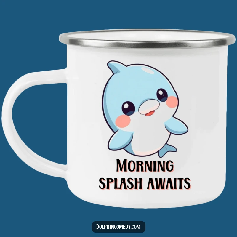 Durable Funny Dolphin Bobbing Head Camping Mug - Adventure Humor