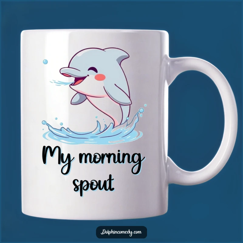 Funny Excited Dolphin Water Spraying Mug: The Perfect Gift for Dolphin Lovers