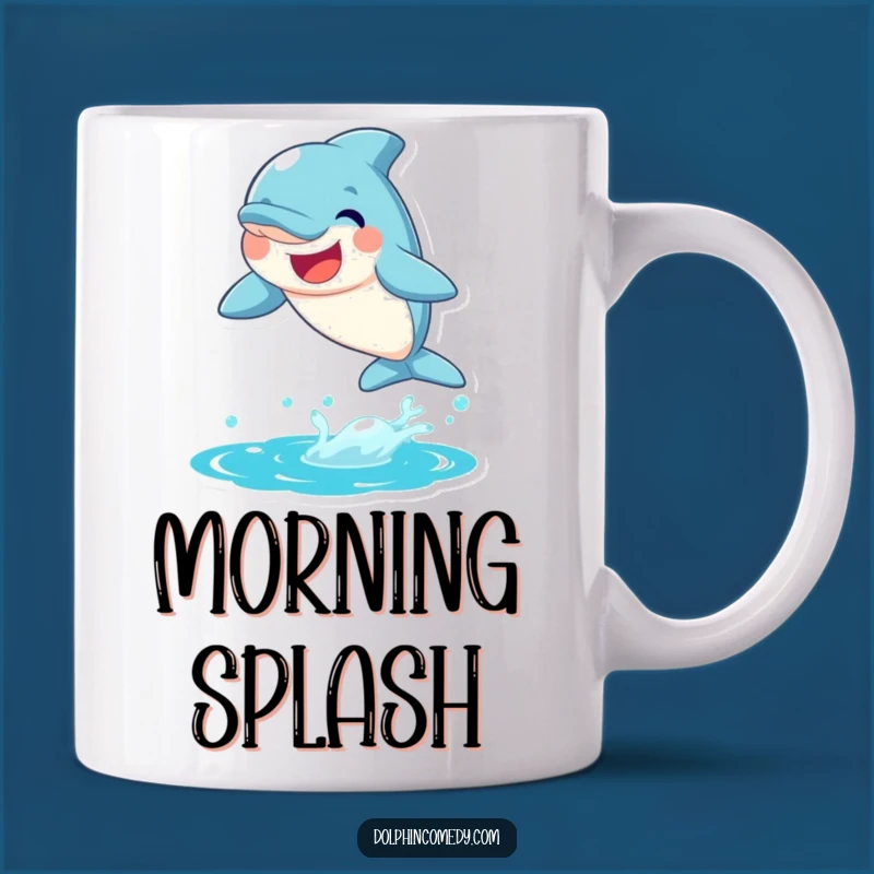 Funny Joyful Dolphin Smile Mug - Hilarious Ocean Gift for Marine Life Fans