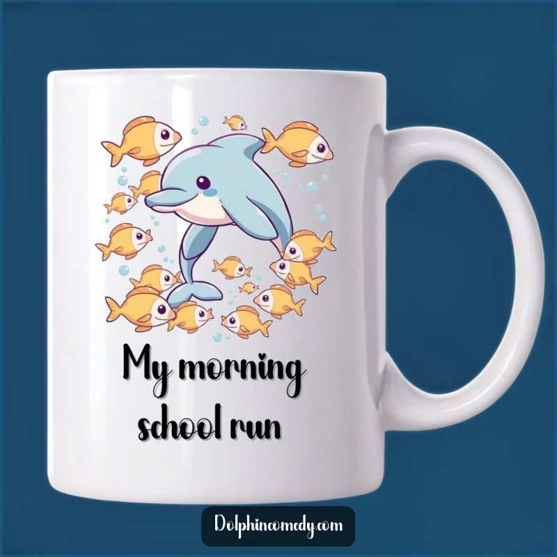 Funny Dolphin Fish Friend Mug - Playful Ocean Pals Funny Gift