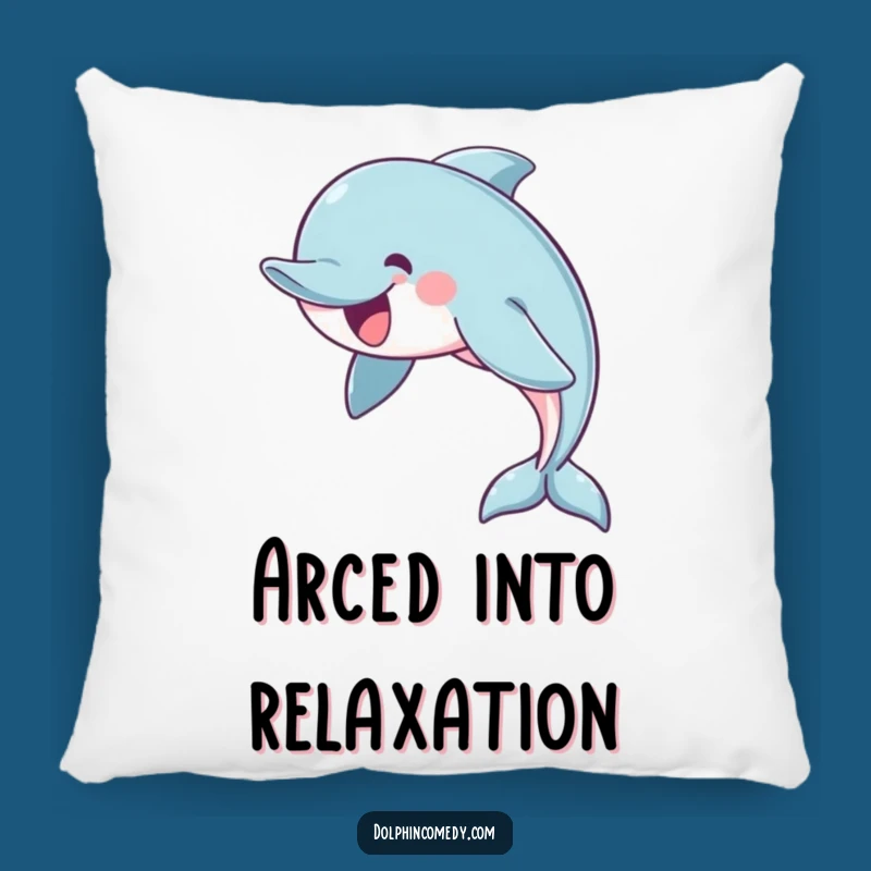 Funny Cheerful Dolphin Pillow: Cozy Comfort with Oceanic Grace