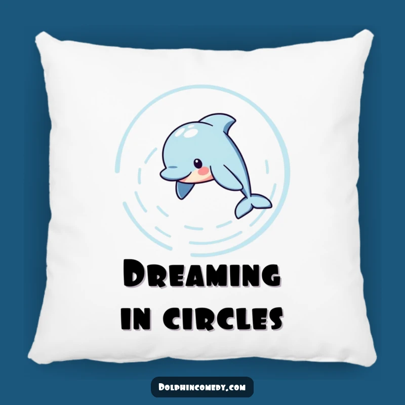 Funny Dolphin Pillow: Playful Ripples Comfort, Cozy and Cheerful Funny Gift