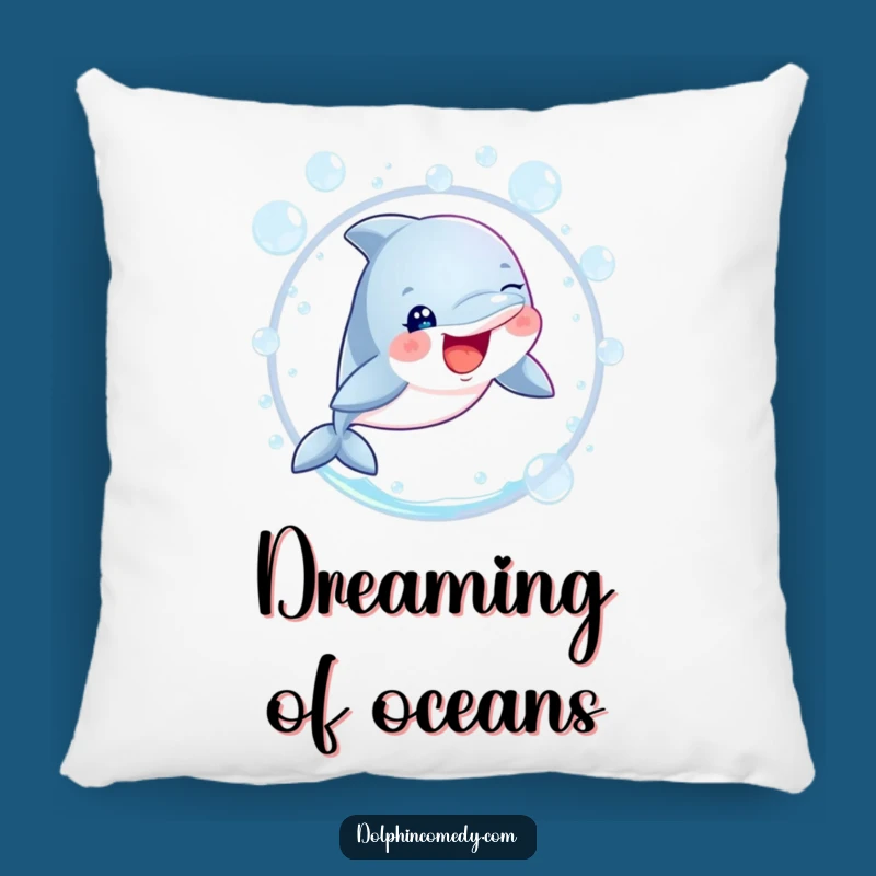 Funny Dolphin Bubble Pillow - Cozy Comfort with Aquatic Charm