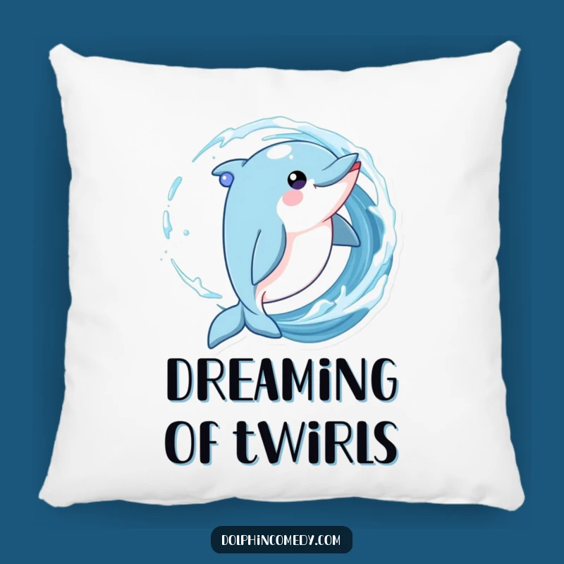 Funny Playful Dolphin Pillow - Soft & Whimsical Cushion for Ocean Lovers