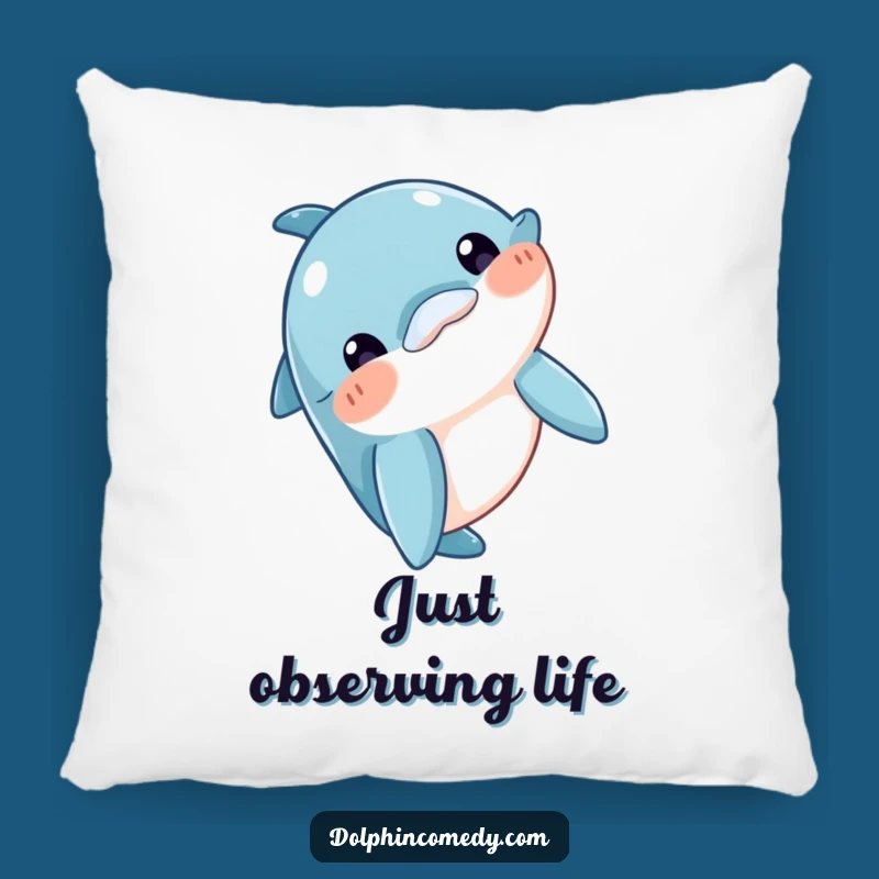 Funny Curious Dolphin Pillow: Head Bobbing Comfort, Your Cozy Funny Gift
