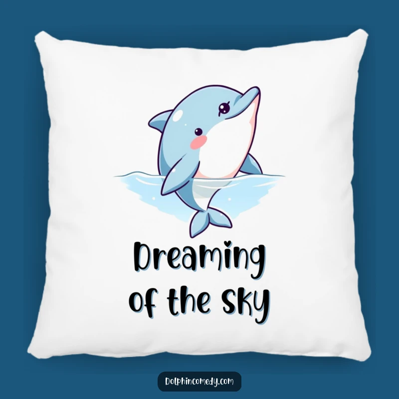 Funny Curious Dolphin Pillow: Lounge in Comfort with Ocean Intrigue