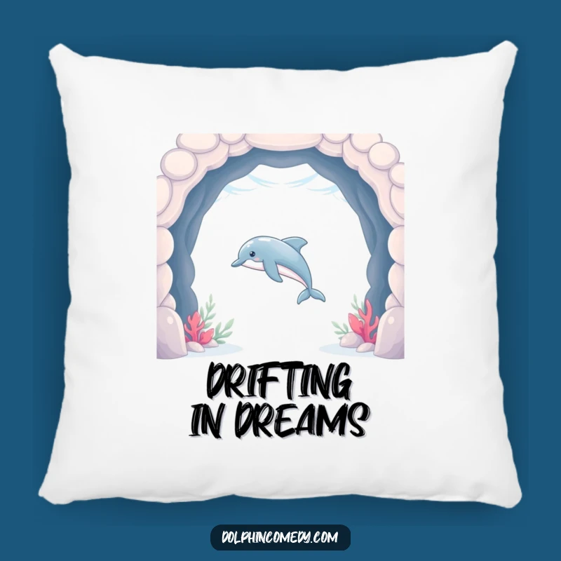 Funny Dolphin Arch Pillow: Plush Comfort with Hilarious Underwater Grace