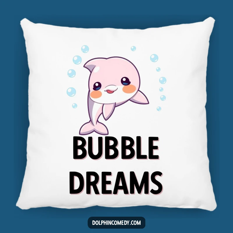 Funny Dolphin Bubble Ring Pillow: Comfy Support for Playful Dreams