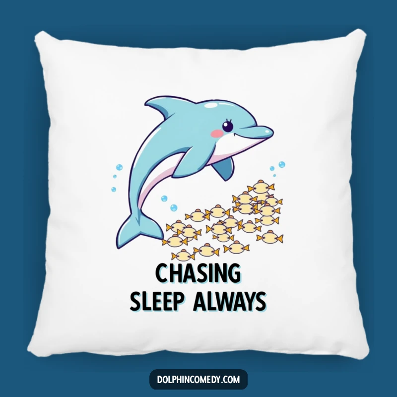 Funny Dolphin Fish Chase Pillow: Cozy Playfulness, Hunter Comfort, Wonderful Funny Gift