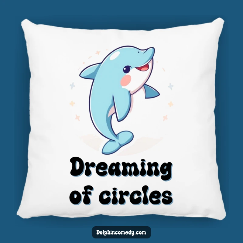 Funny Dolphin Joyful Spin Pillow: Cozy Comfort with Hilarious Ocean Charm