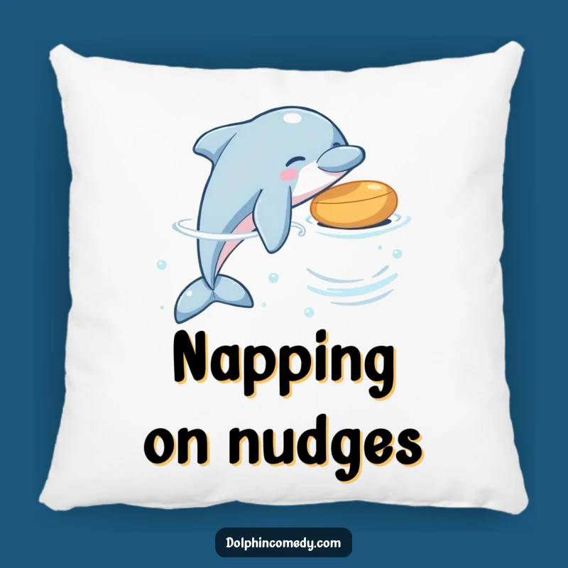 Funny Dolphin Nudge Pillow: Comfy Cushion with a Playful Marine Design