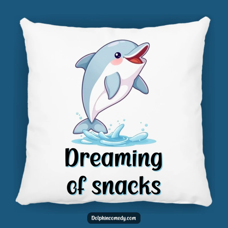 Funny Excited Dolphin Pillow: Cozy Catch, Whimsical Funny Gift