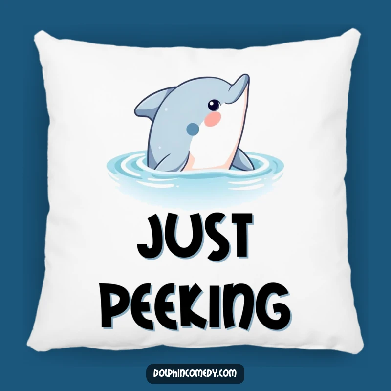 Funny Curious Dolphin Pillow: Cozy Ocean Comfort, A Whimsical Funny Gift