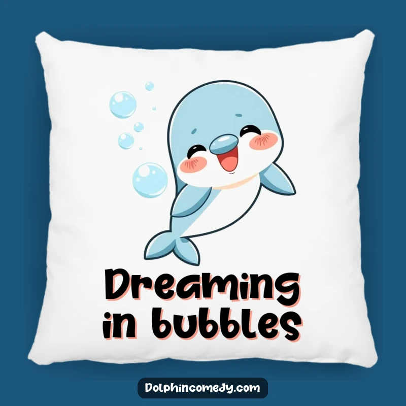 Soft Funny Dolphin Bubble Pillow - Cozy Comfort, Happy Vibes