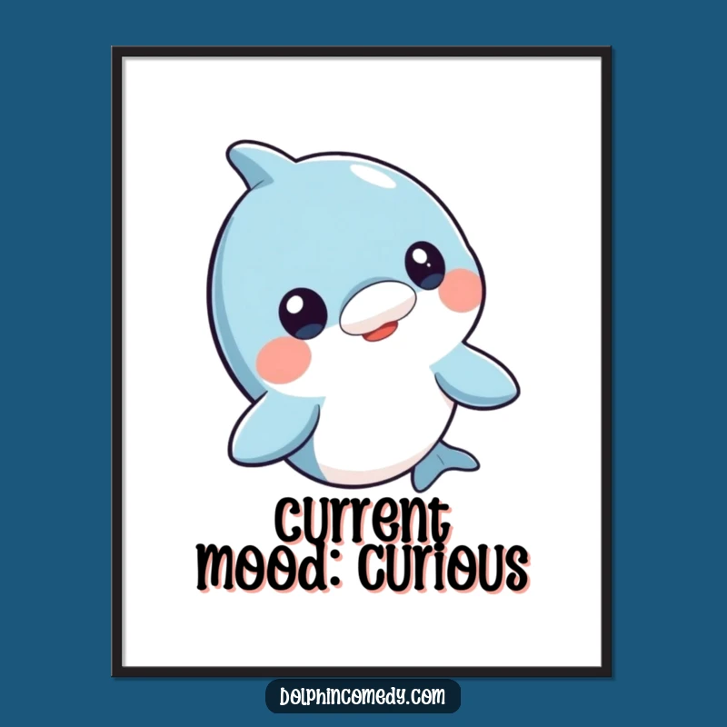 Funny Dolphin Bobbing Head Digital Art - Instant Humorous Decor