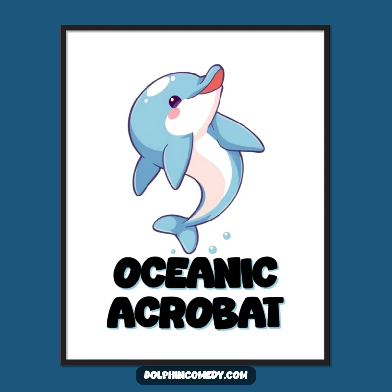 Funny Dolphin Digital Art: Eager Somersault for Instant Joy