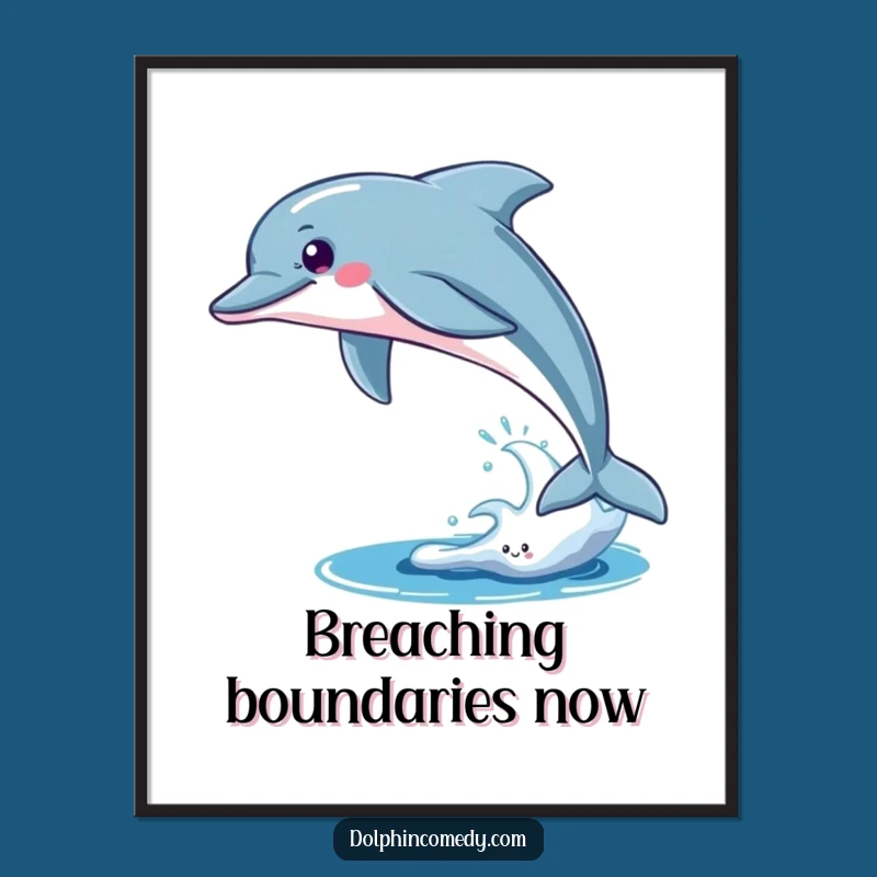 Funny Free Dolphin Digital Art: Instant Freedom for Your Walls