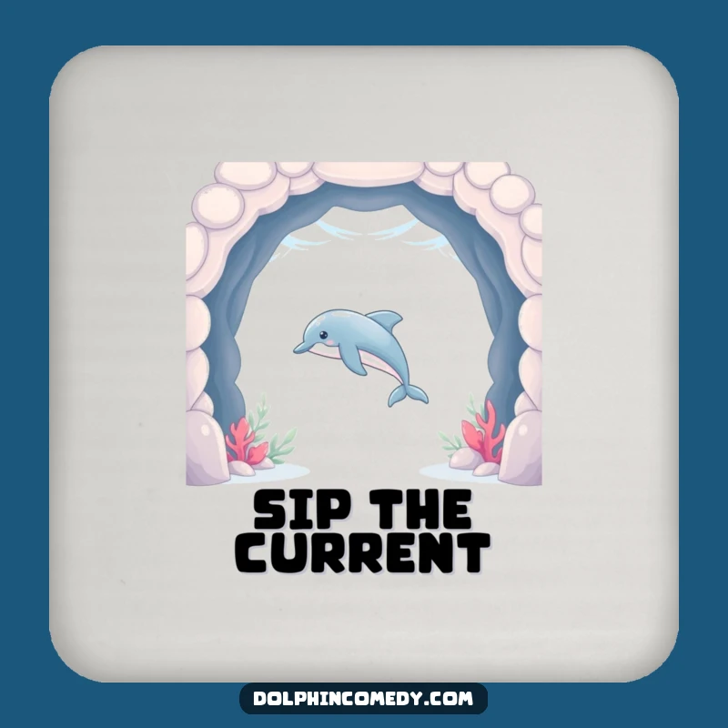 Funny Dolphin Arch Coaster: Protect Surfaces with Hilarious Ocean Elegance