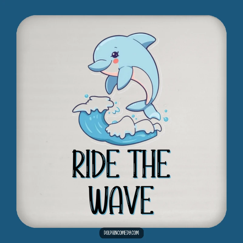 Funny Dolphin Wave Leap Coasters: Protect Surfaces with Exhilarating Marine Art