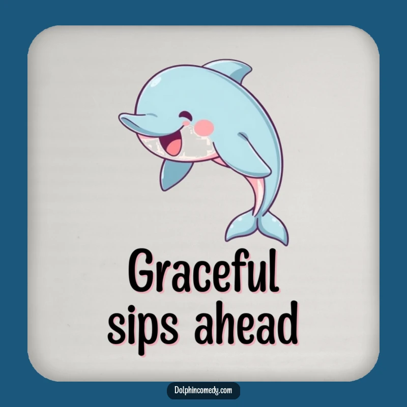 Funny Cheerful Dolphin Coasters: Protect Surfaces with Oceanic Grace