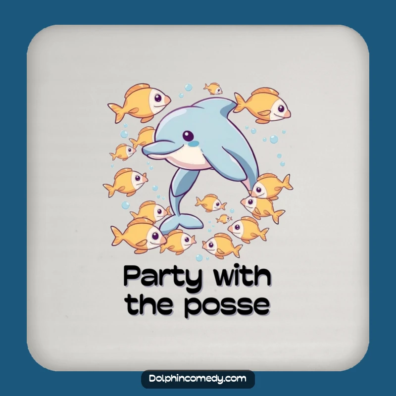Funny Dolphin Fish Coaster - Playful Table Protection Funny Gift