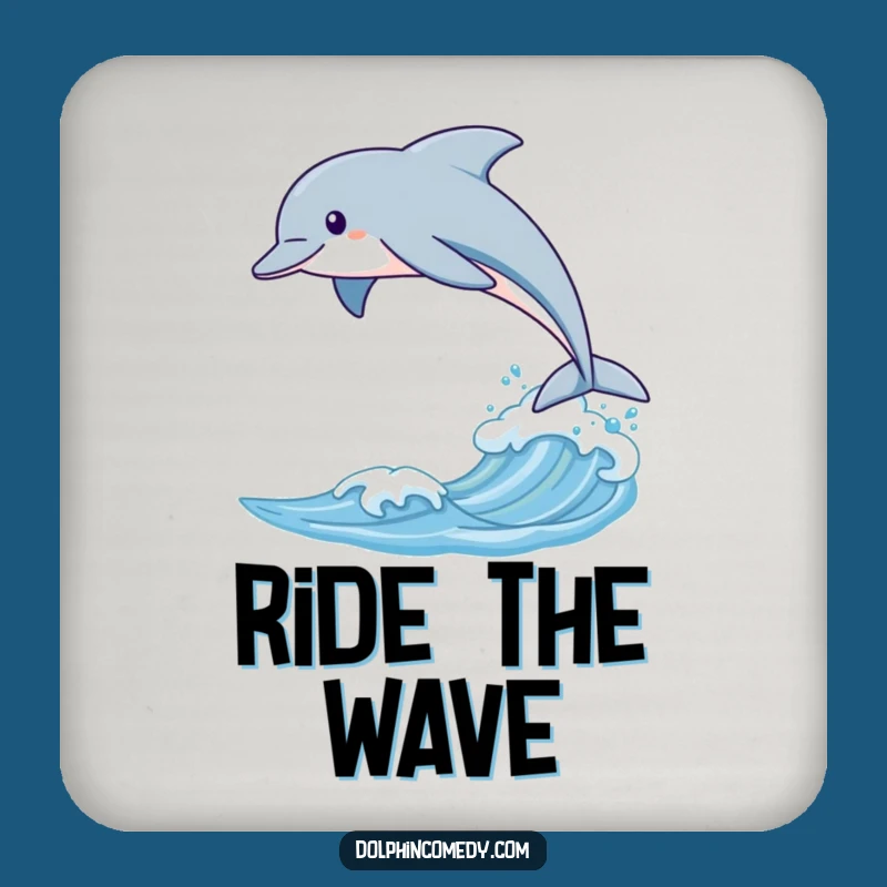 Funny Dolphin Leaping Coaster, Sleek Wave Protection, Elegant Drinkware