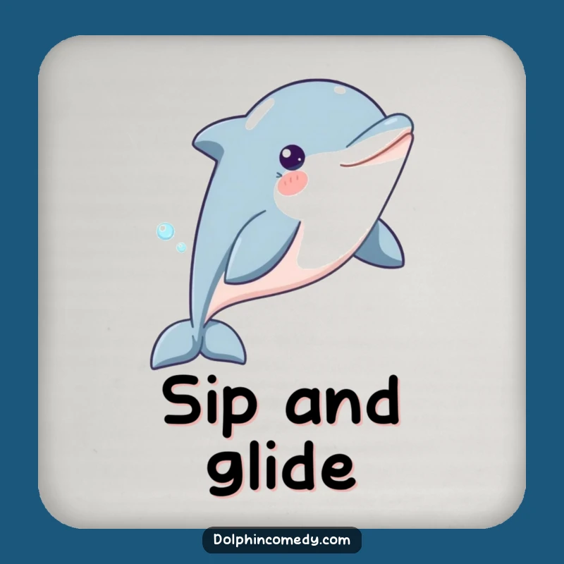 Funny Dolphin Coaster: Content Glider, Elegant Funny Gift Accessory
