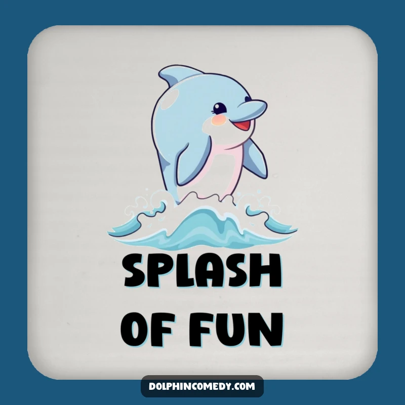 Funny Joyful Dolphin Breach Coasters: Happy Table Decor, Chic Gift for Hosts