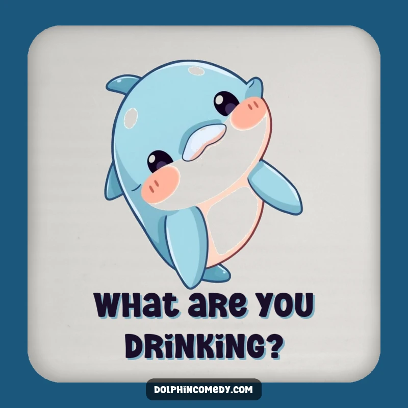 Funny Curious Dolphin Coaster: Head Bobbing Style, Protect Surfaces