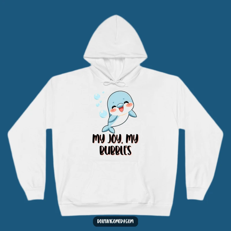 Cozy Funny Dolphin Bubble Hoodie - Warm Hugs & Happy Vibes