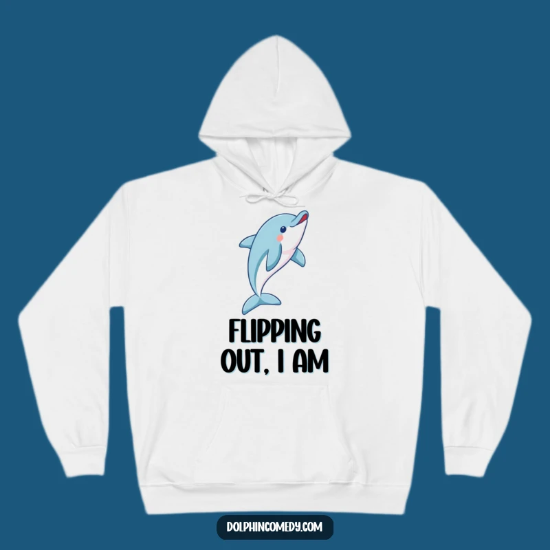 Cozy Funny Dolphin Flip Hoodie - Warm & Adventurous Gear