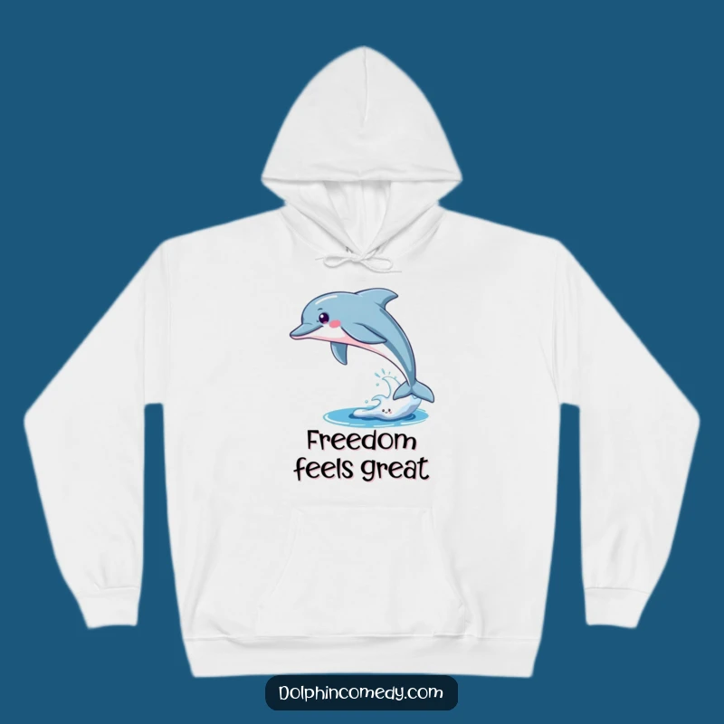 Funny Free Dolphin Hoodie: Cozy Up with the Spirit of Freedom
