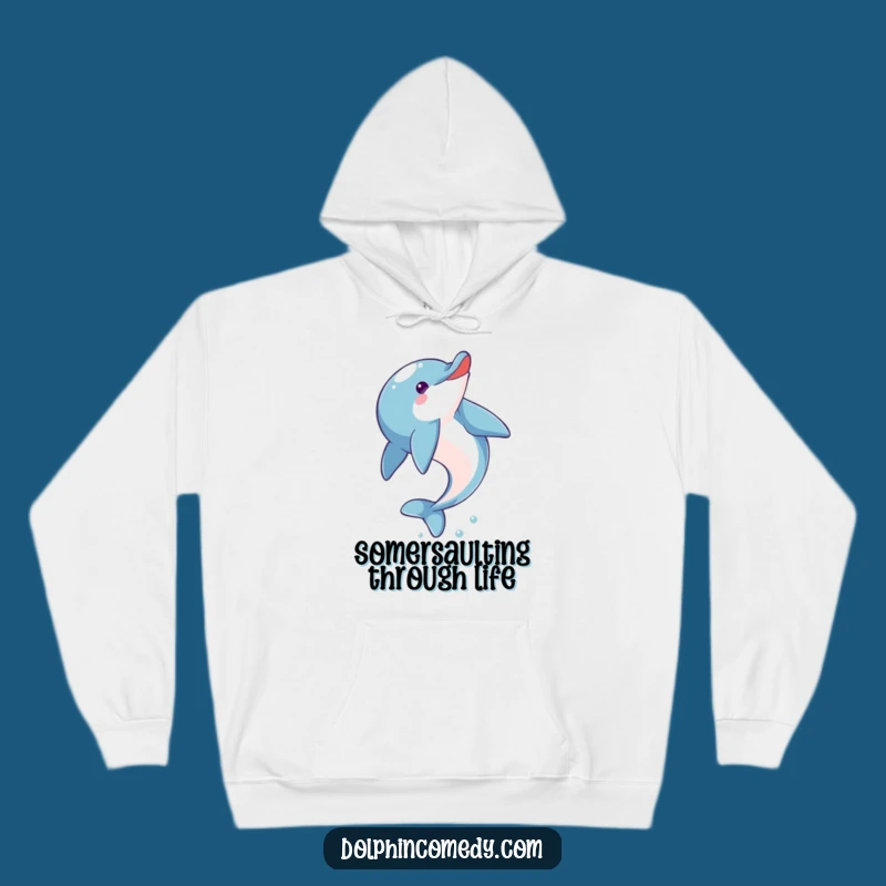 Funny Dolphin Hoodie: Cozy Up with Eager Acrobat Vibes