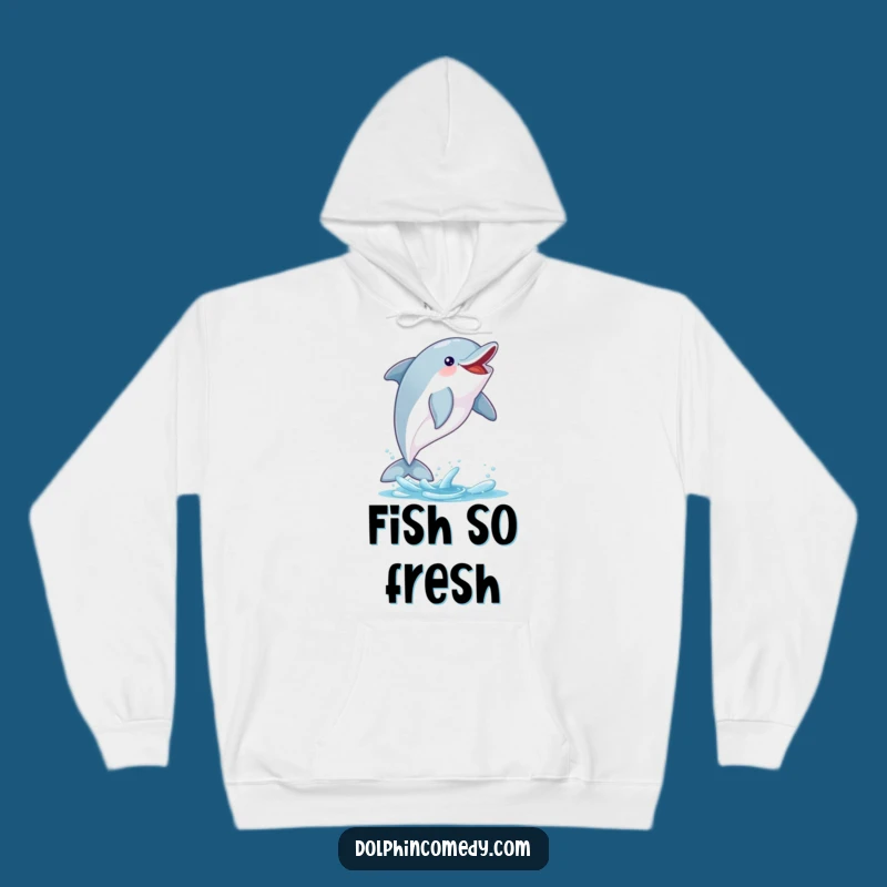 Funny Excited Dolphin Hoodie: Catch the Joy, Cozy Funny Gift