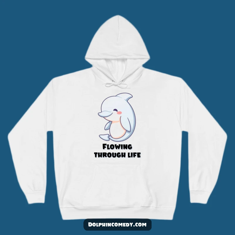 Funny Serene Dolphin Hoodie: Cozy Up with This Peaceful Ocean Creature