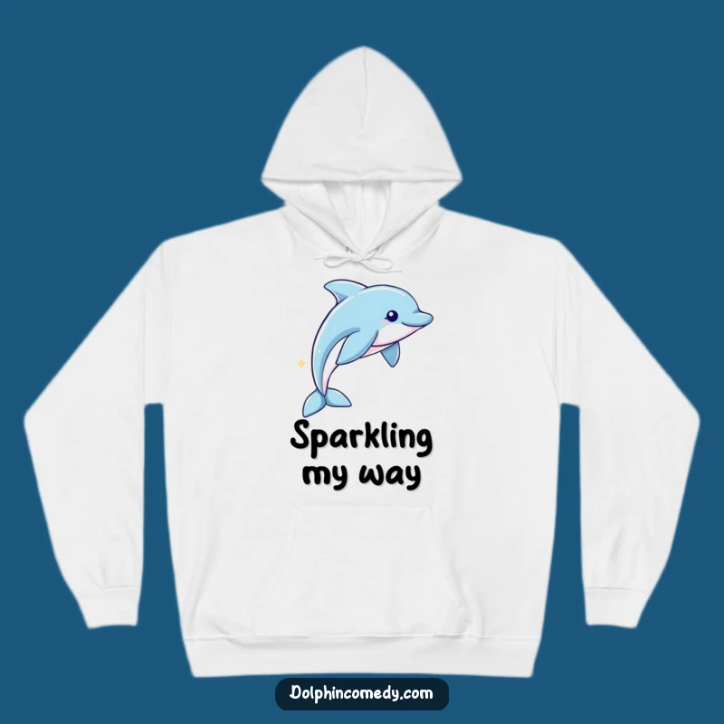 Funny Sparkling Dolphin Hoodie: Cozy Magic, Dazzling Trail Comfort, Perfect Gift