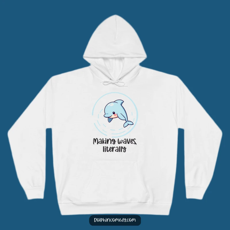 Cozy Funny Dolphin Hoodie: Playful Ripples, Ultimate Comfort and Funny Gift