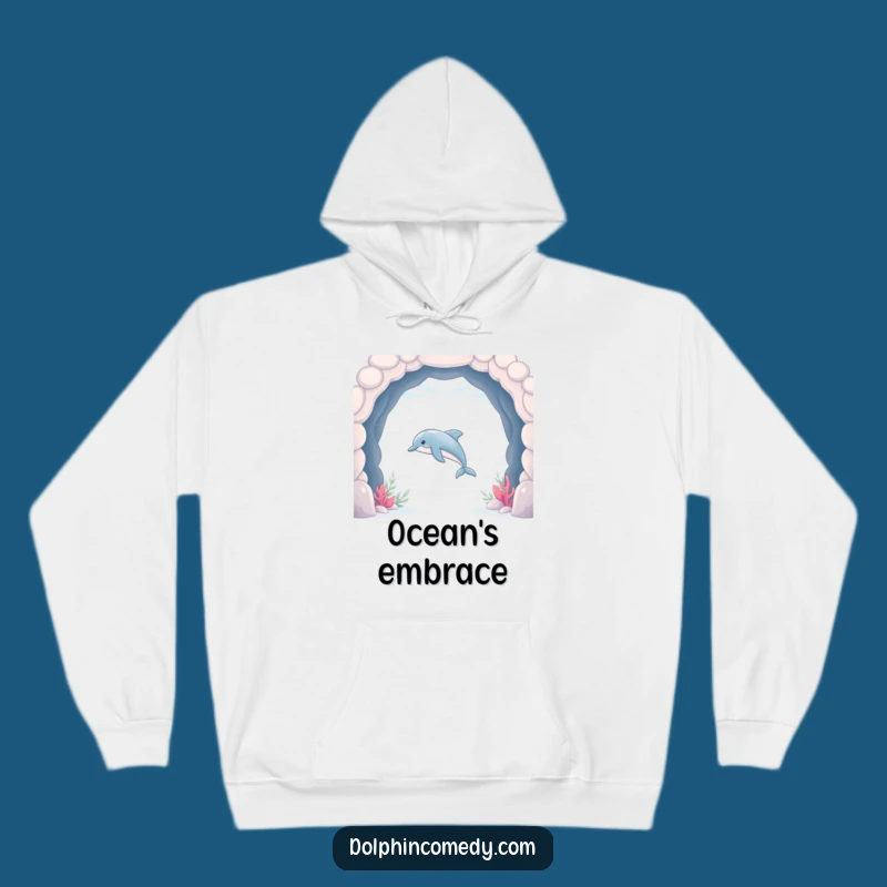 Funny Dolphin Arch Hoodie: Cozy Comfort with Hilarious Underwater Vibes