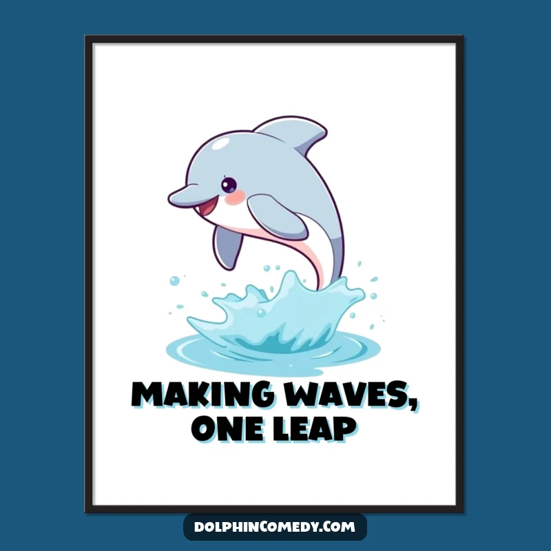 Free Printable Dolphin Wall Art: Joyful Leap, Splashy Downloadable Ocean Art