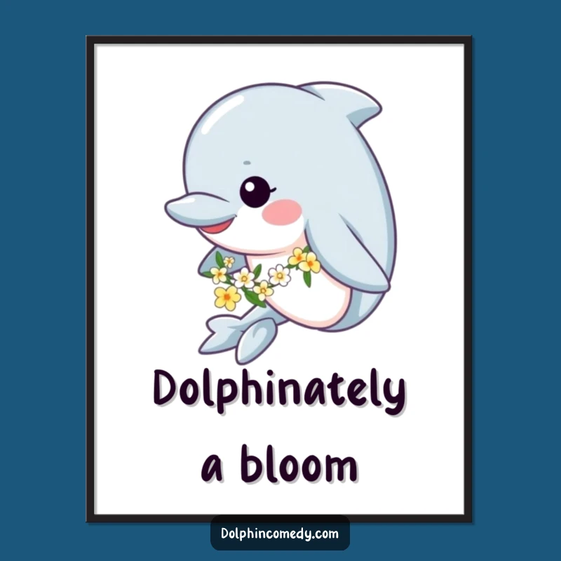 Free Printable Floral Dolphin Wall Art: Whimsical Ocean Charm for Decor
