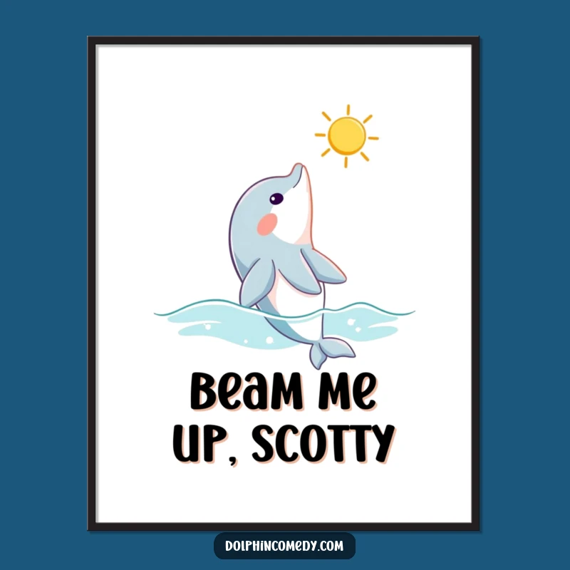 Free Printable Wall Art: Curious Dolphin, Serene Downloadable Ocean Art