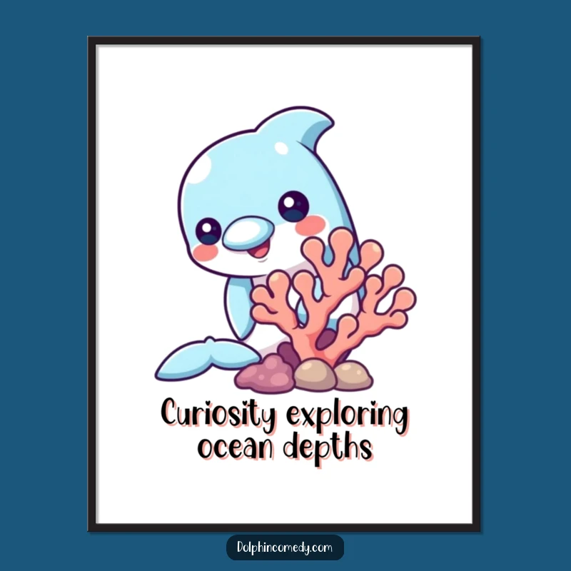 Funny Free Printable Wall Art Dolphin Curiosity Downloadable Home Decor