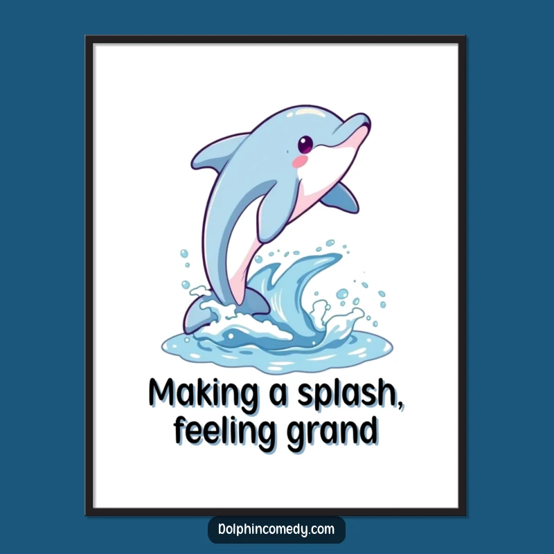 Free Printable Wall Art: Joyful Dolphin Jump Downloadable Decor for Energetic Spaces