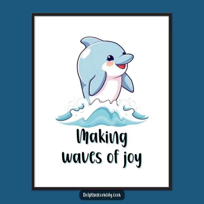 Free Printable Dolphin Wall Art: Joyful Ocean Scene for Happy Homes