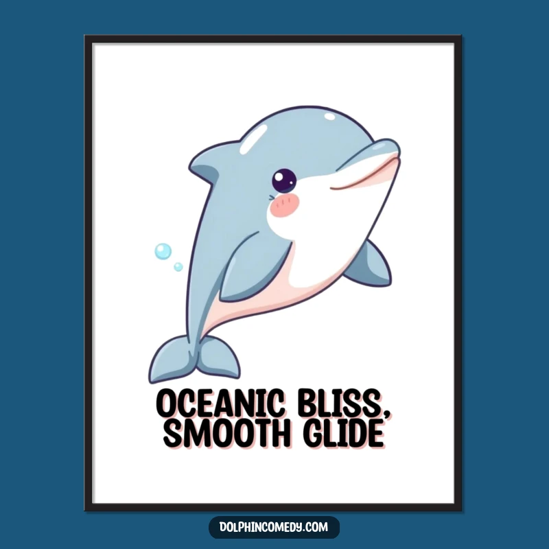 Free Printable Wall Art: Content Dolphin's Graceful Glide for Hilariously Serene Decor