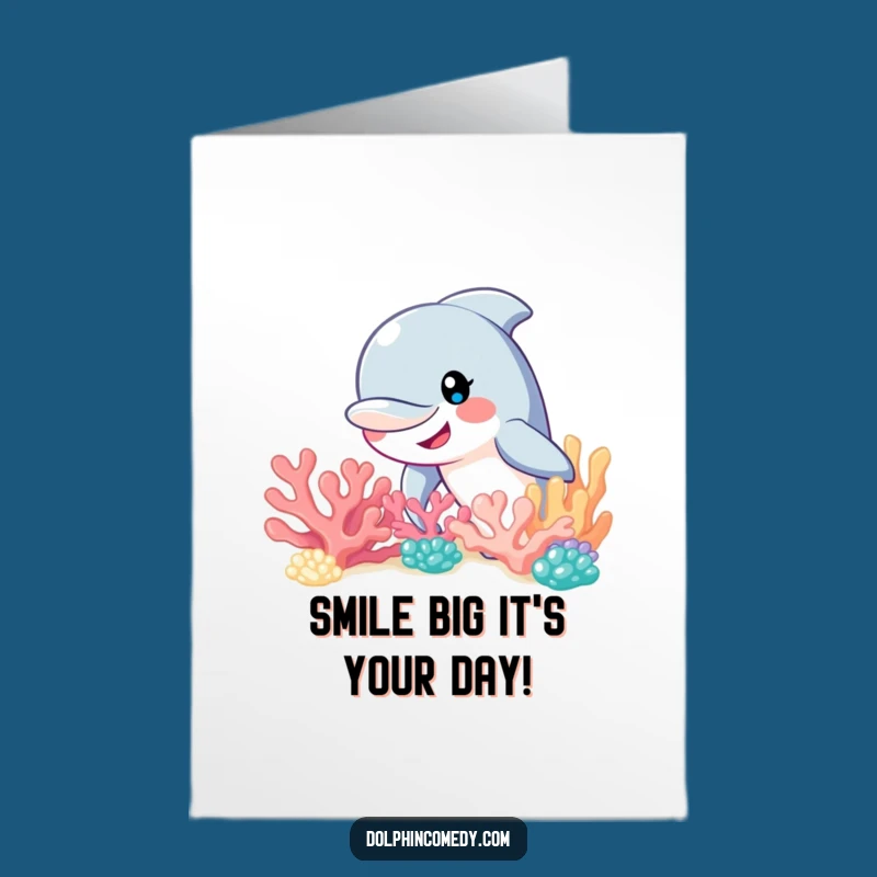 Free Printable Birthday Card: Dolphin Peek Surprise, Hilarious Downloadable Greeting Gift